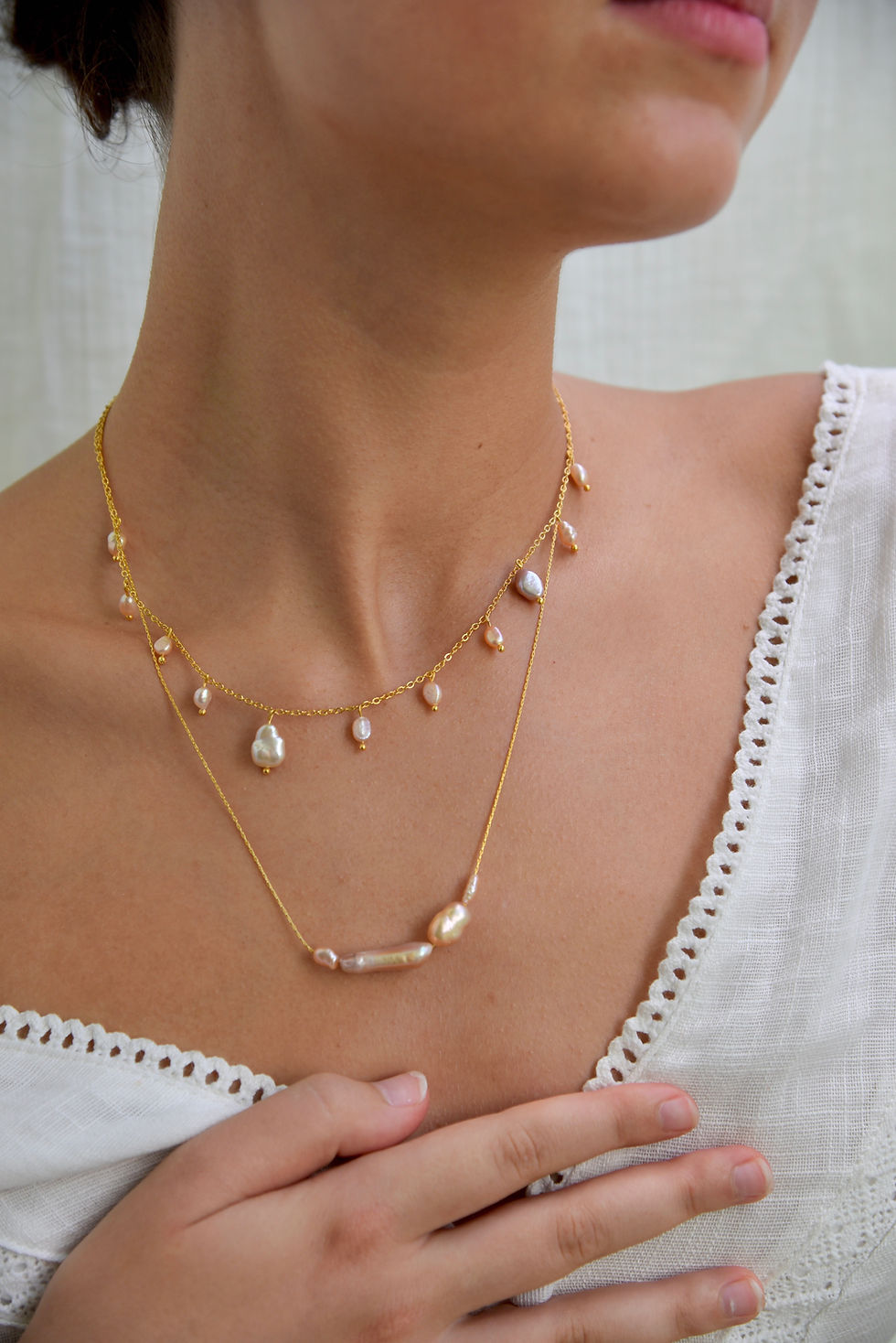 Aruna Curations Iya Freshwater Pearl Necklace