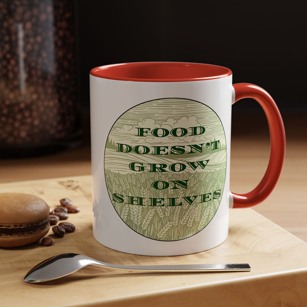 Thumbnail: Food Doesn't Grow on Shelves Coffee Mug