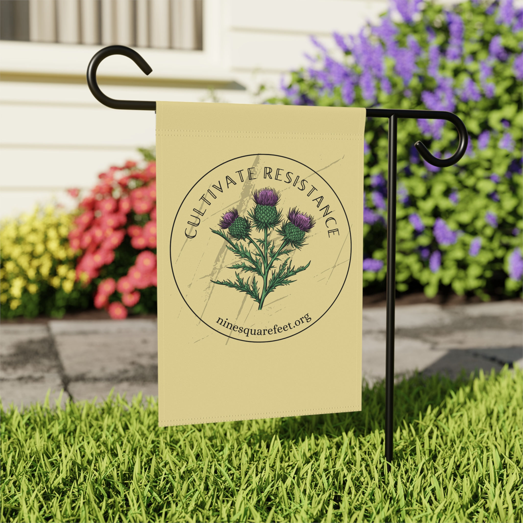 Cultivate Resistance Garden Flag