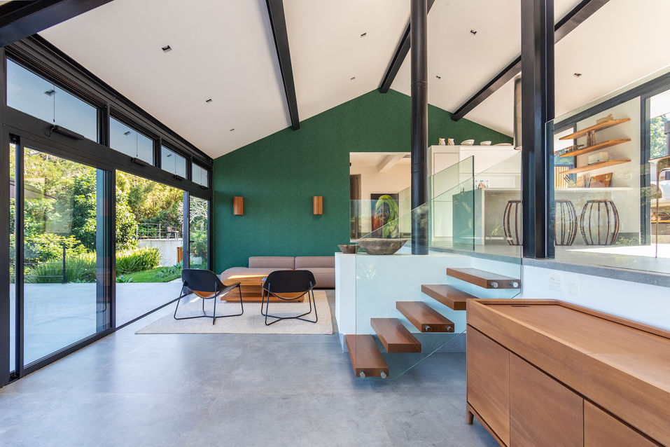 Desnível entre sala de estar e cozinha