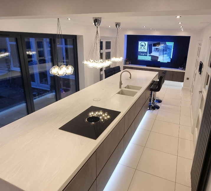 Beautiful kitchen installation in Solihull supplied and designed by Omega Developments