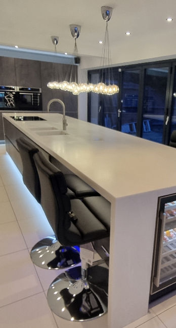 Beautiful kitchen installation in Solihull supplied and designed by Omega Developments