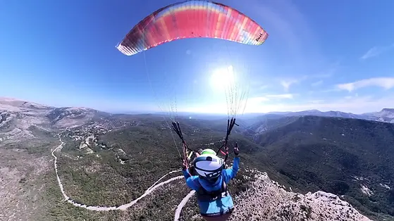 bapteme parapennte dans les Alpes-Maritimes