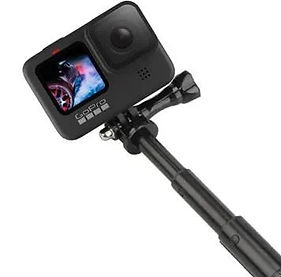 caméra GoPro montée sur une perche télescopique