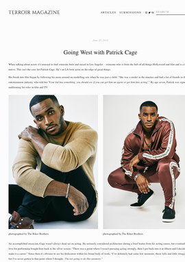 Going West with Patrick Cage