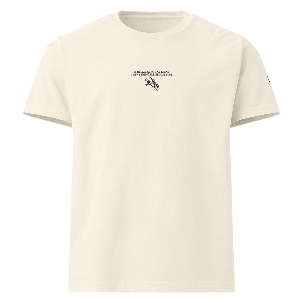 Thumbnail: if hell's as hot as texas oversized tee