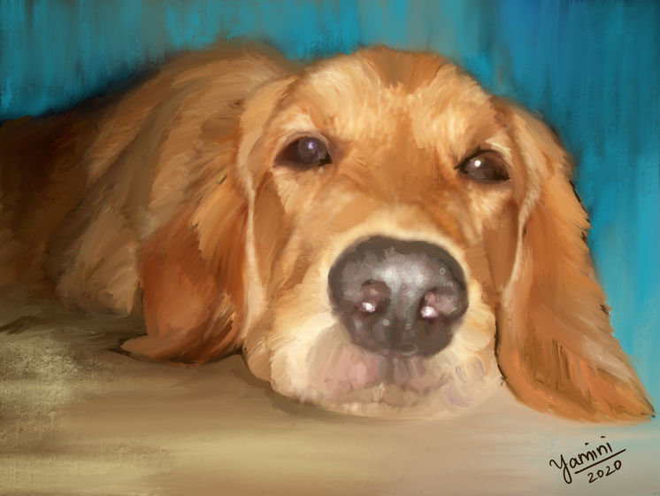 Dog painting 
Ipad art 
art print