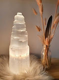selenite and feather