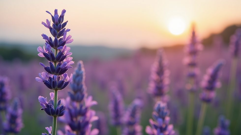 Close-up view of lavender flowers in a field
