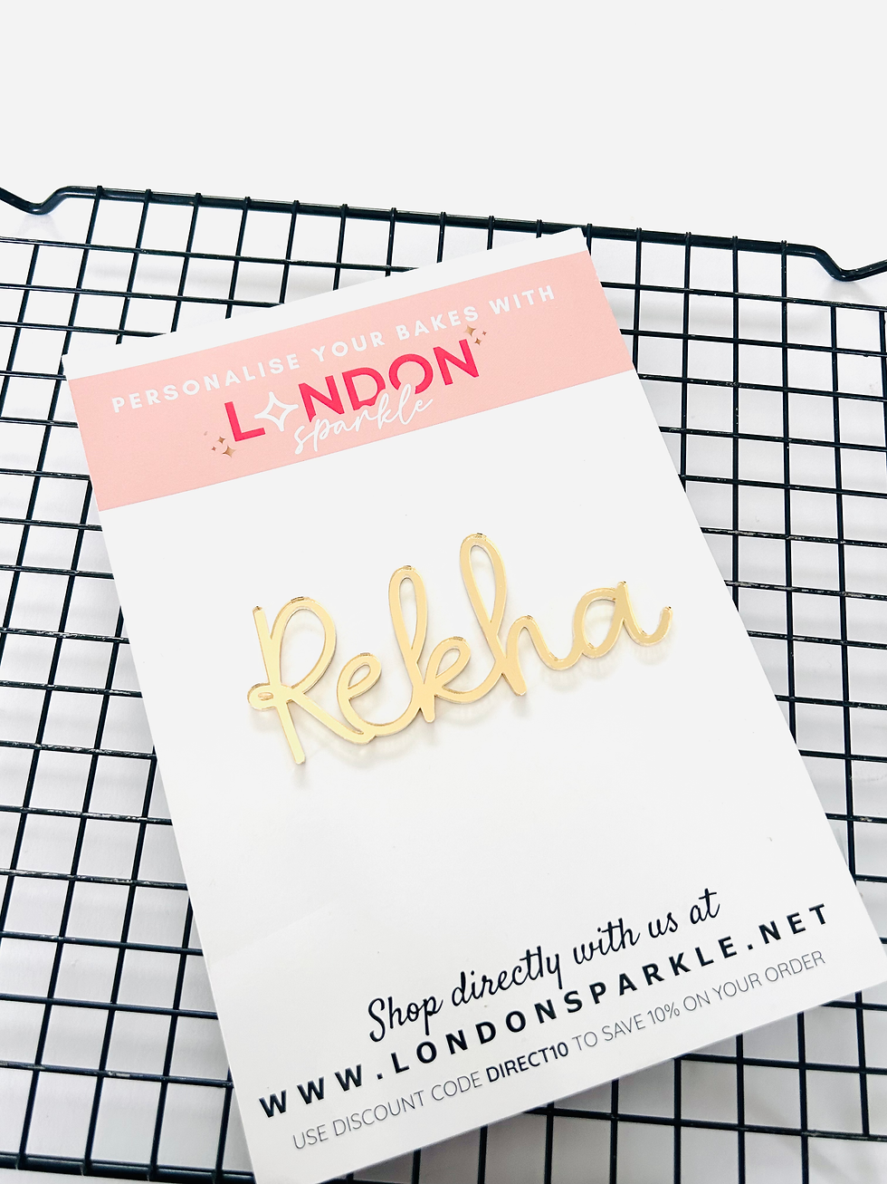 Thumbnail: Custom name Acrylic Cake Charm | Personalised Birthday charm | Cake charm | Cake
