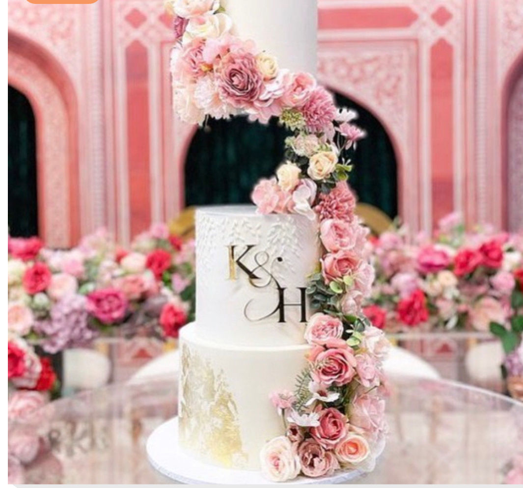 Personalised Wedding Acrylic Cake Charm