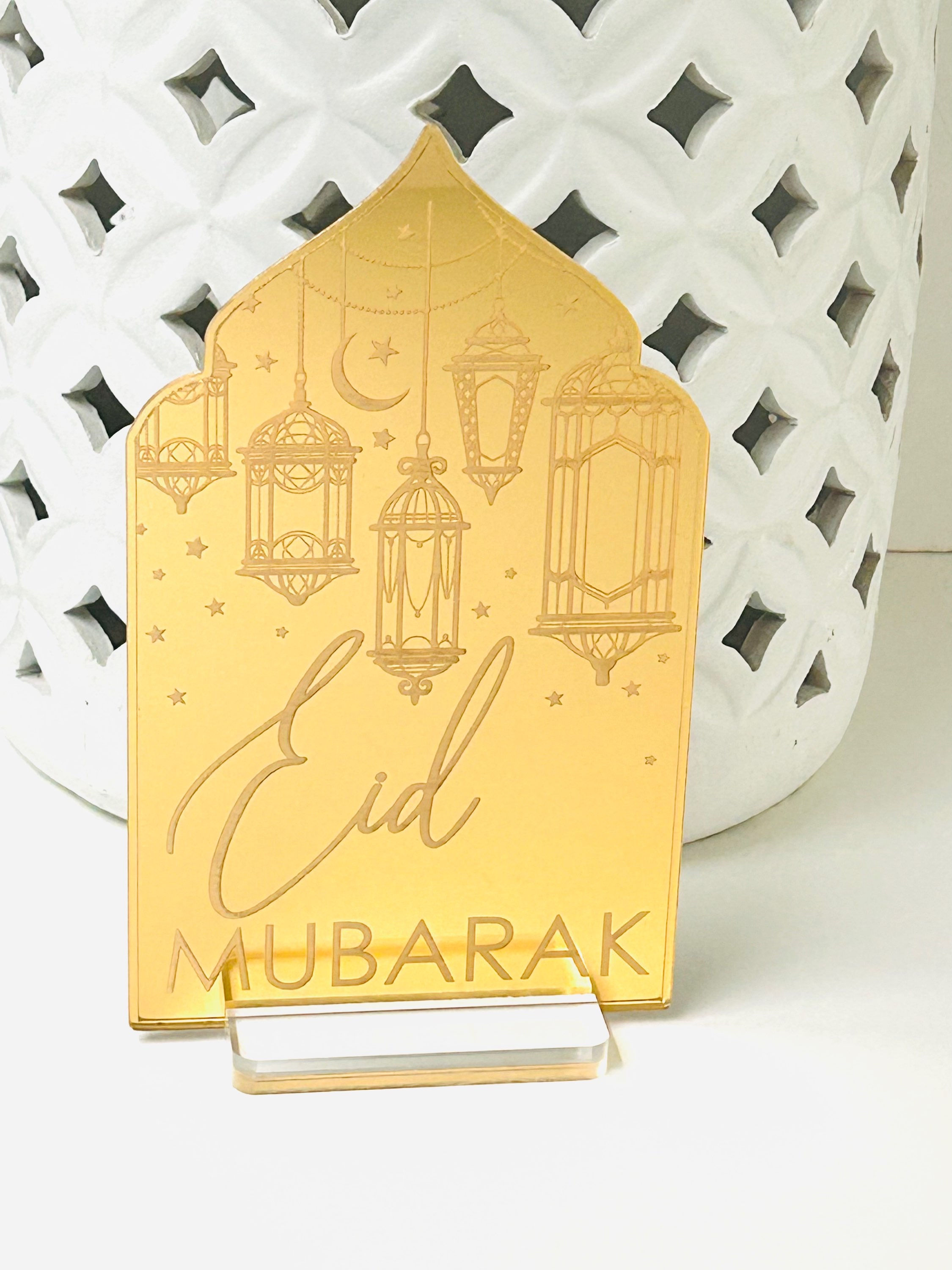 Eid Mubarak acrylic sign | Eid Ramadan home decoration | EID | Ramadan gift | Ei