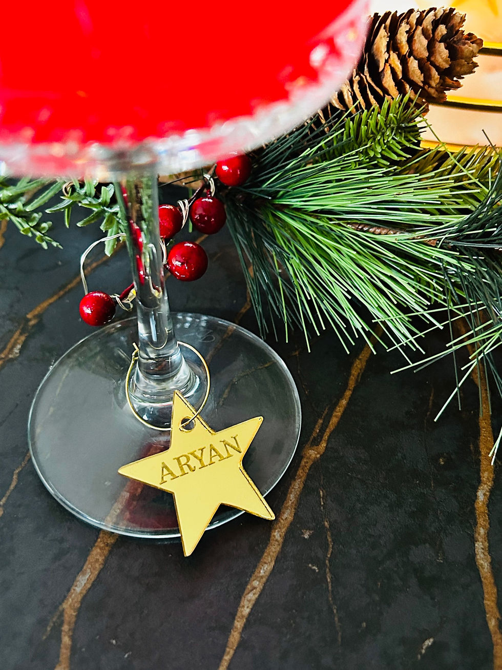 Thumbnail: Christmas drink tags, personalised drink tag, engraved tag, wedding favours, Chr