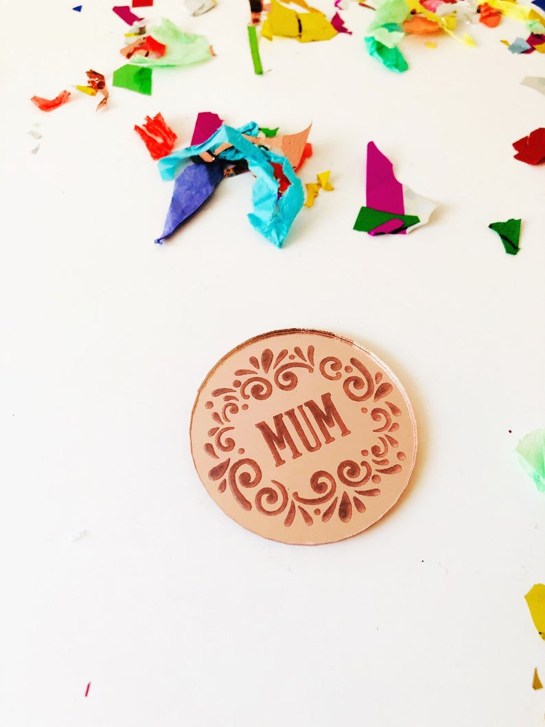 Thumbnail: Mum Gold Mirror Acrylic Cake Charm