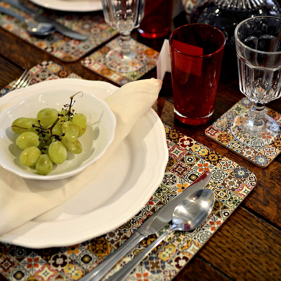 Set of 4 Tile Collage Placemats