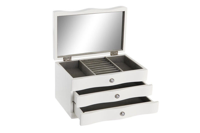 JEWELER MDF VELVET MIRROR WHITE
