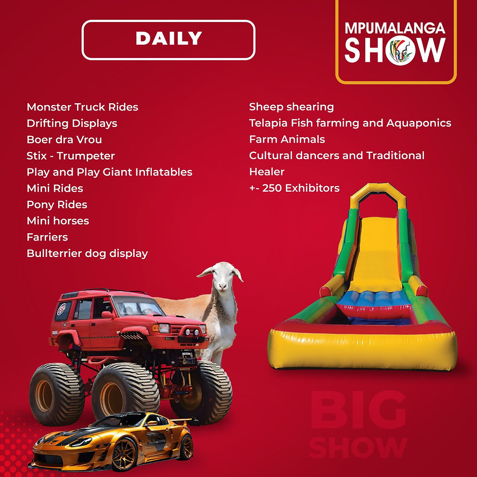 Daily Programme the mpumalanga show 2024