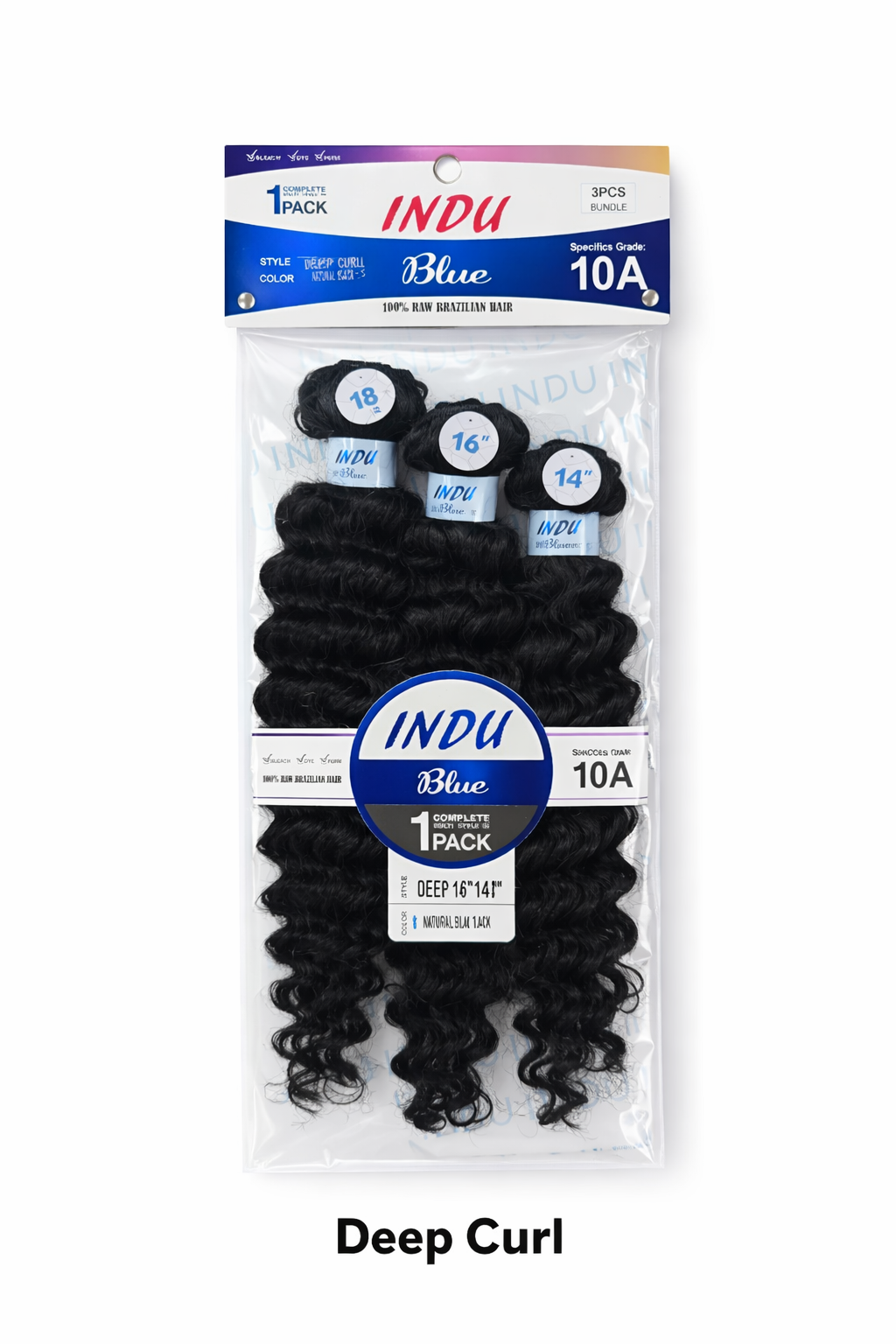 INDU Blue 3PCS Deep Curl