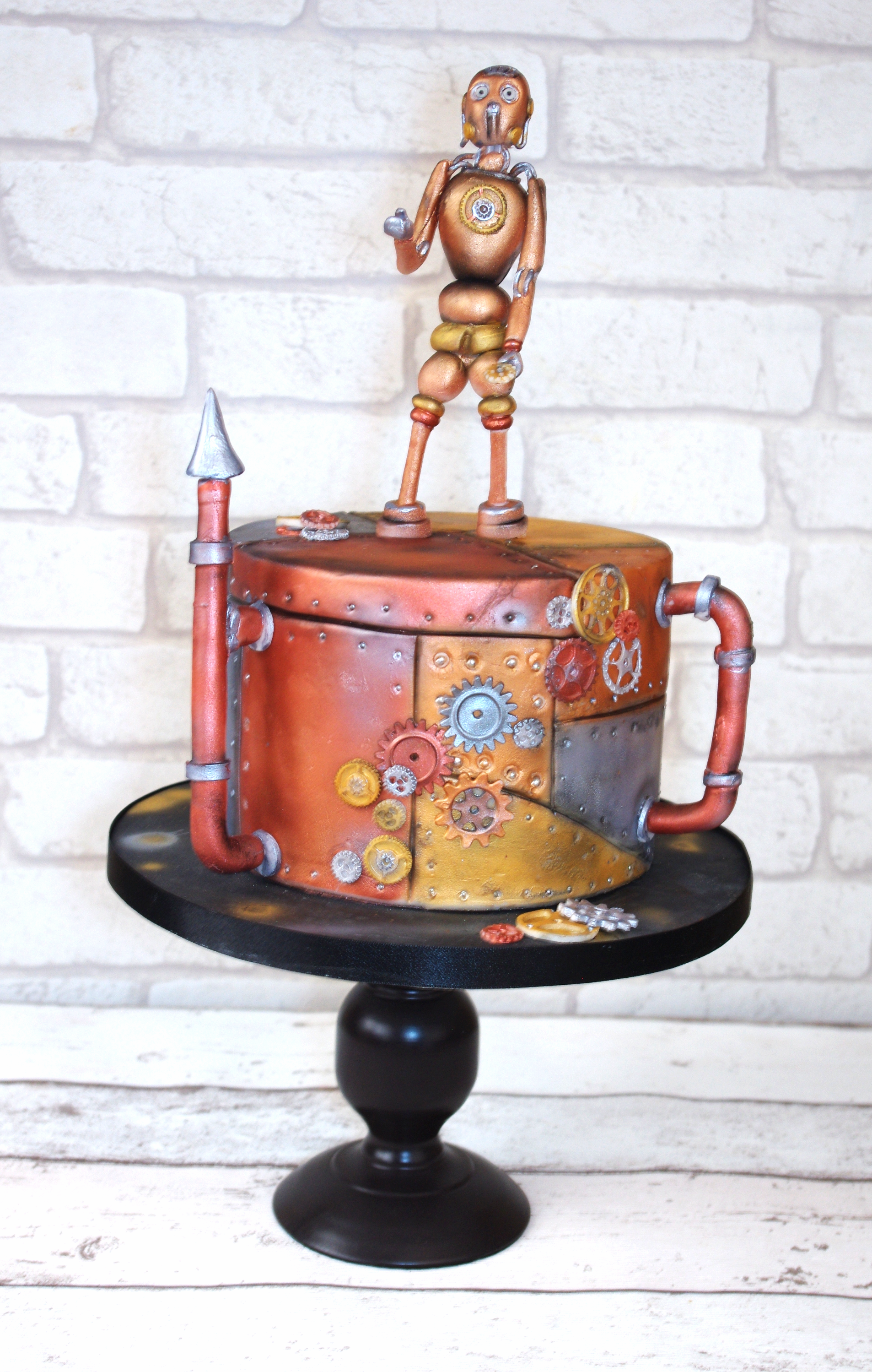 Steampunk robot cake