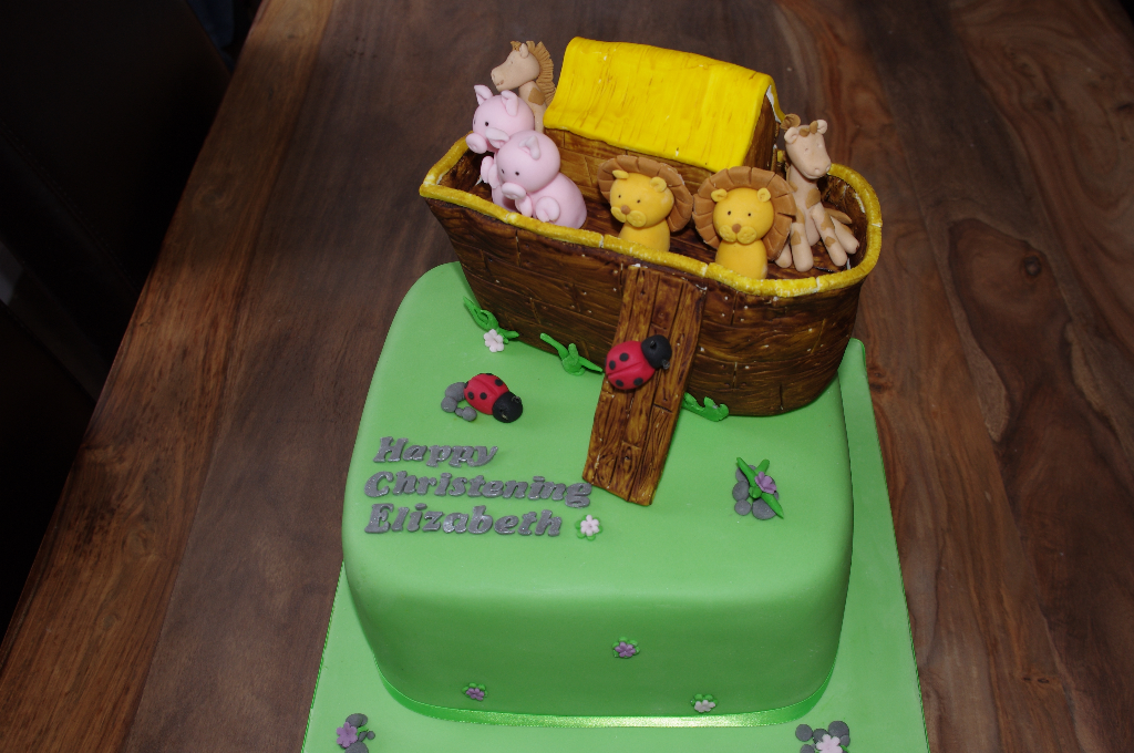 Noah's Ark Christening cake