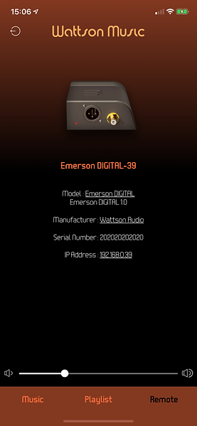 Wattson Music Remote tab