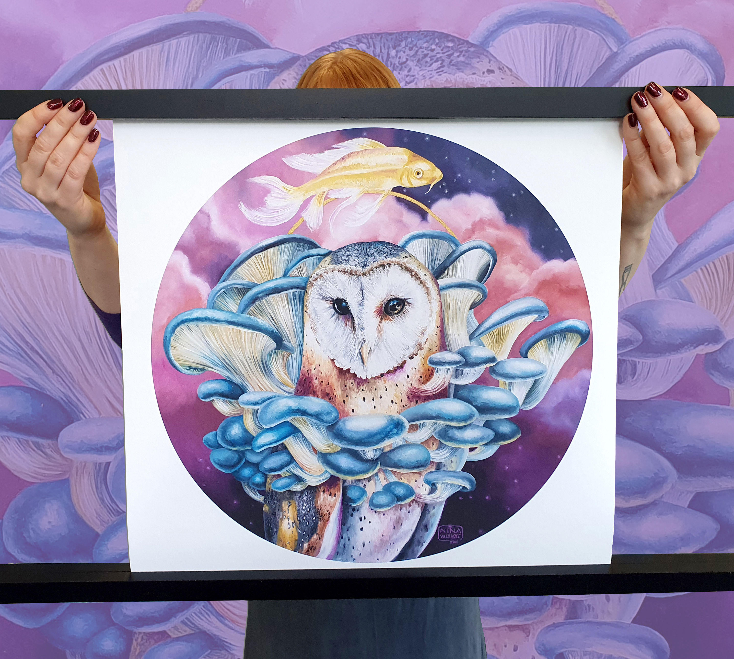 Fine art giclée print 'Oyster Owl'
