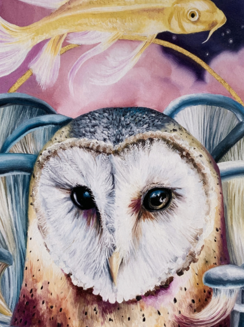 Thumbnail: Fine art giclée print 'Oyster Owl'