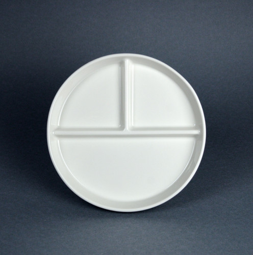 Porzellan-Teller mit Unterteilung 20,5 cm