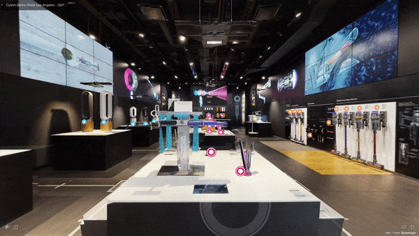 Showroom de Xpacio360 Virtual Tour ejemplo impresionante de un tour virtual 360°, Tecnología Matterport en acción