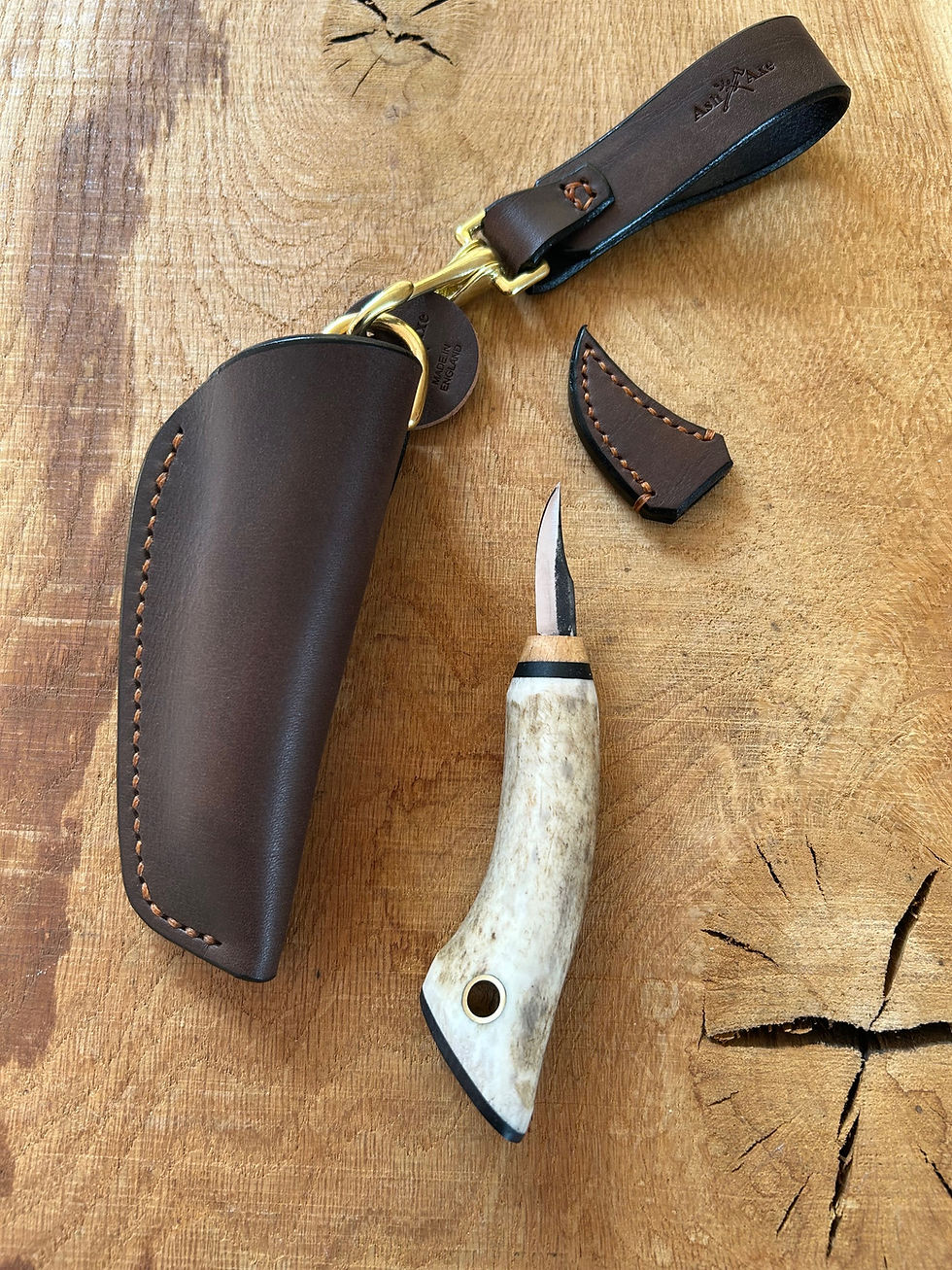 Red deer antler carver set