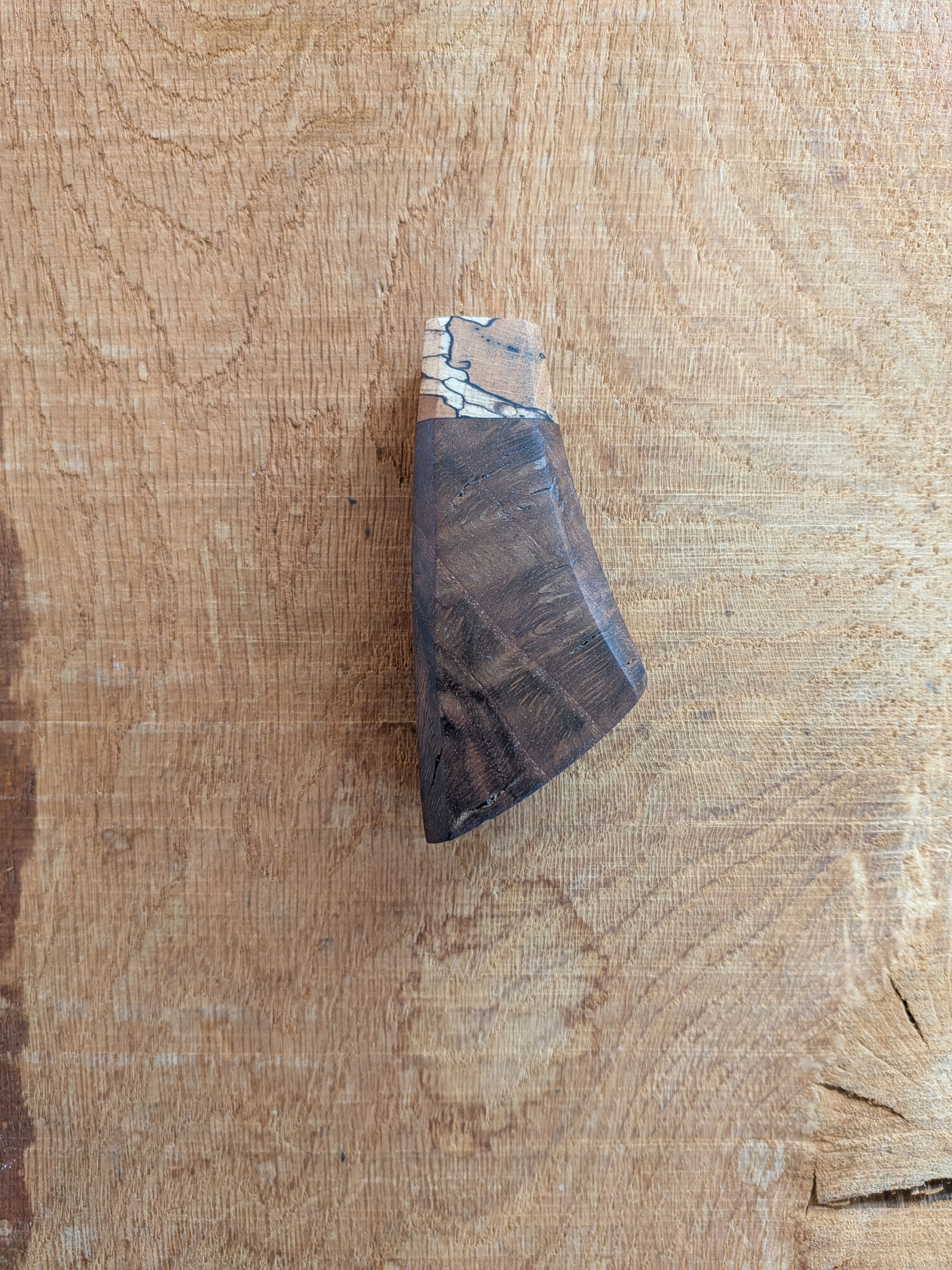 Ancient bog oak and spalted beech handle