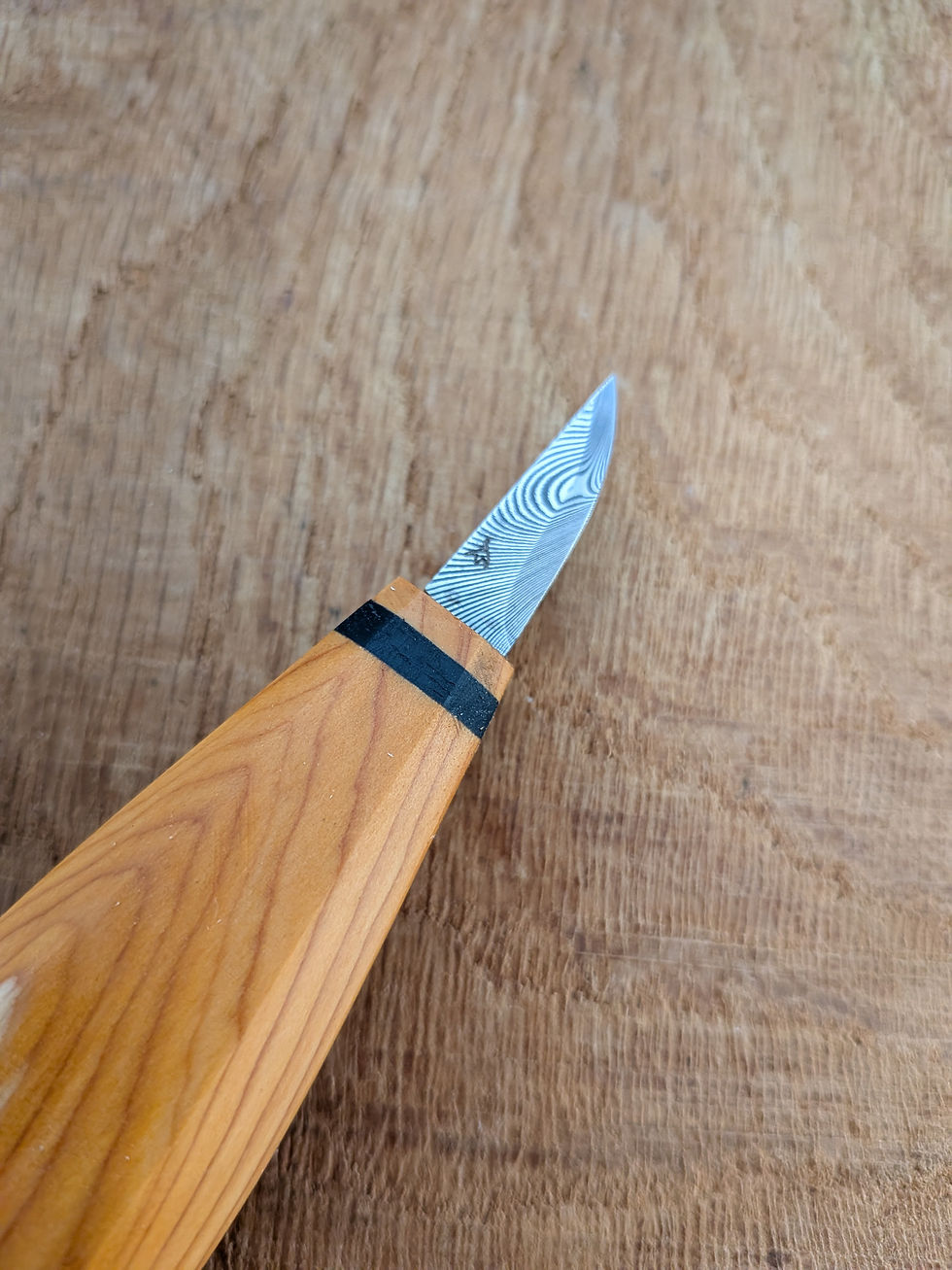Thumbnail: 25mm yew and damascus
