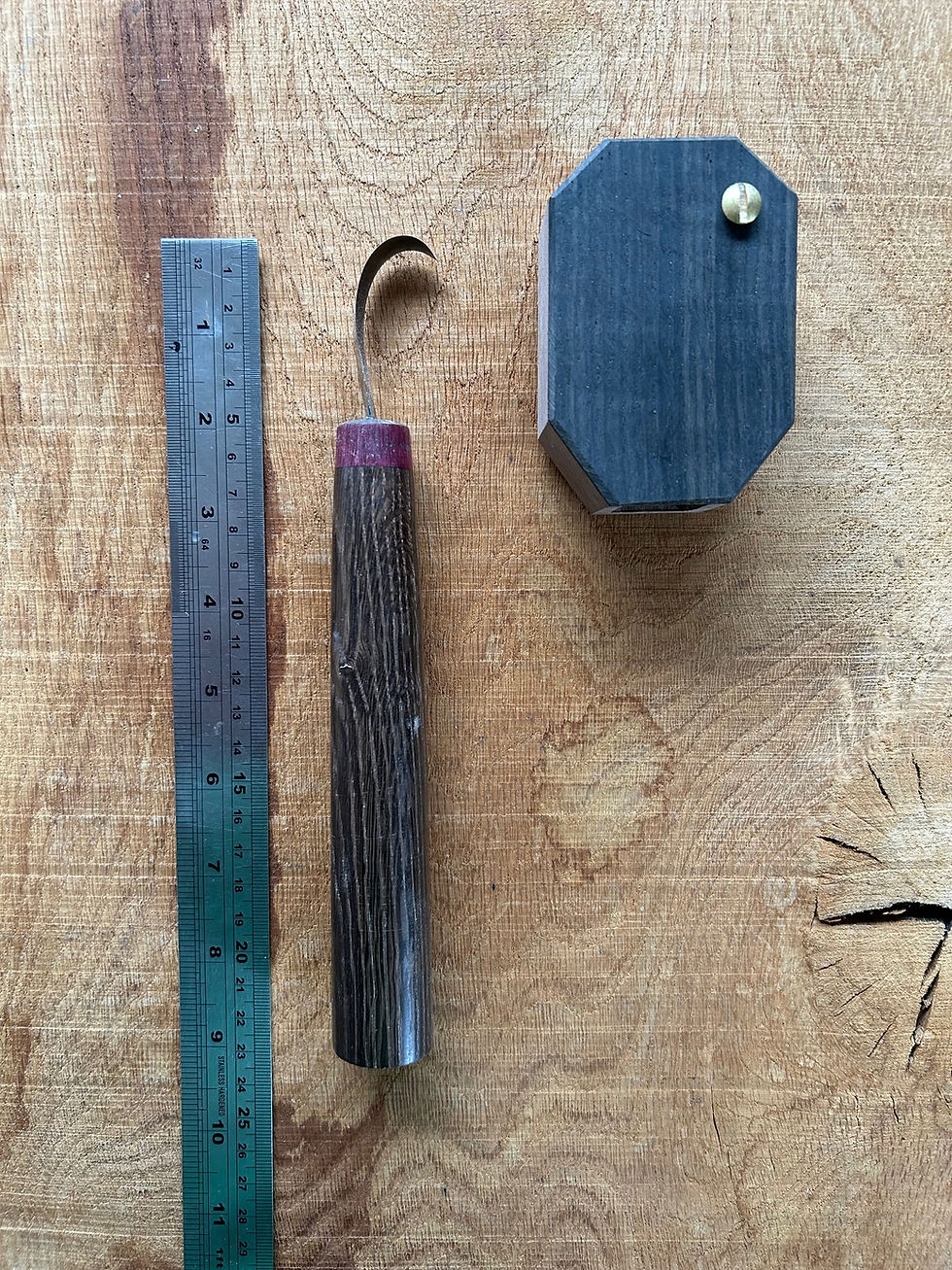 Thumbnail: Ancient bog oak carving knife