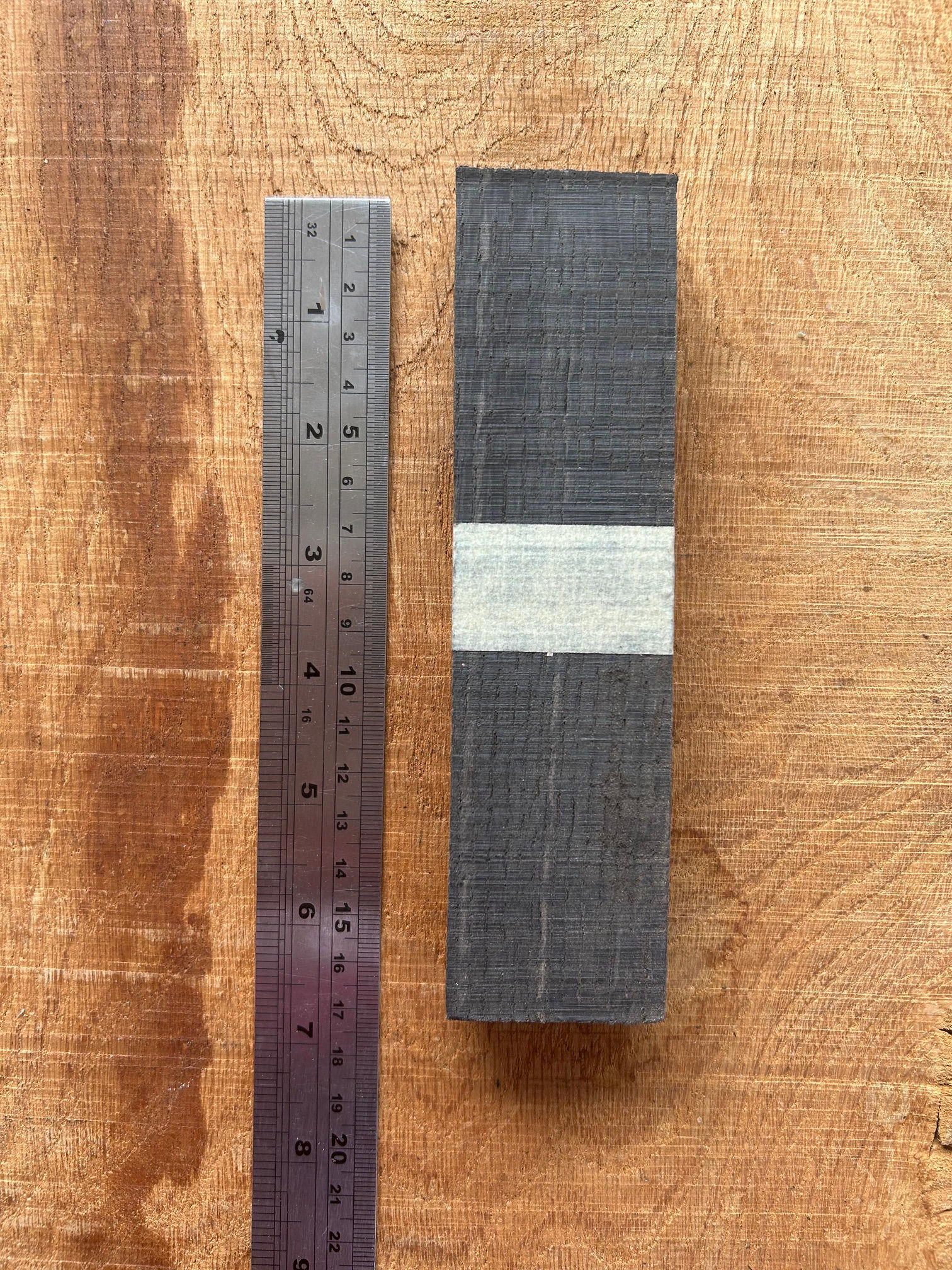 Bog oak knife scales