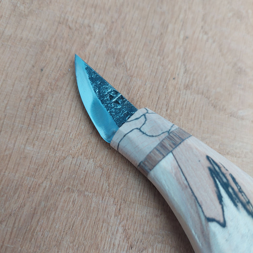 Thumbnail: Spalted beech carver