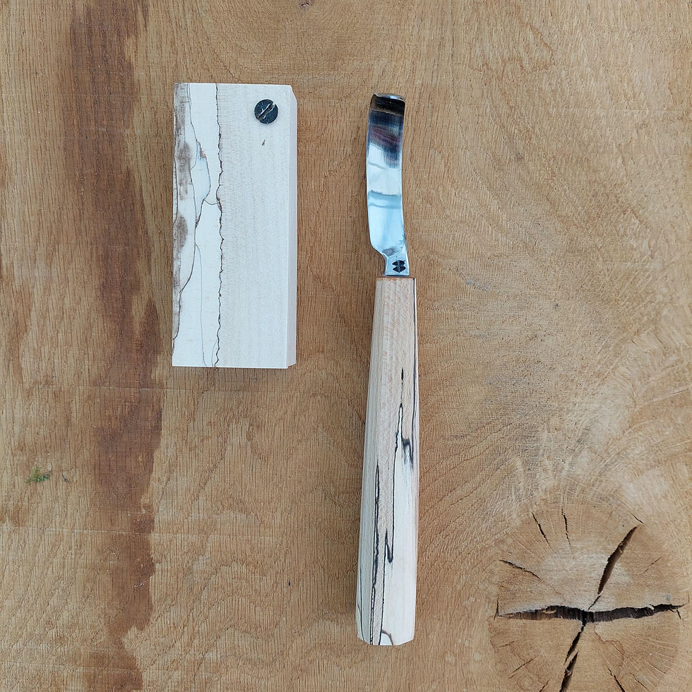 Spalted beech hook knife