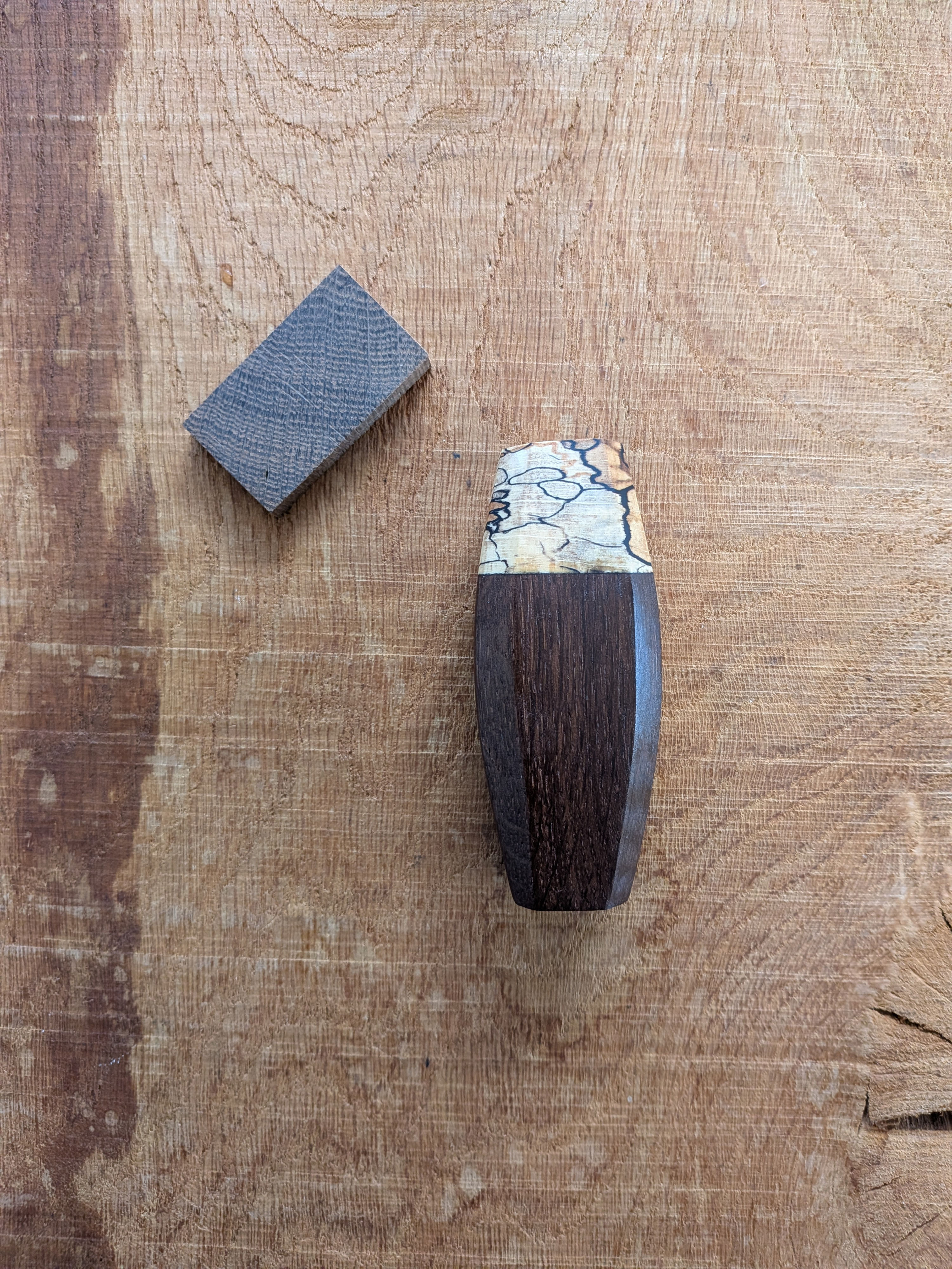 Bog oak knife handle blank
