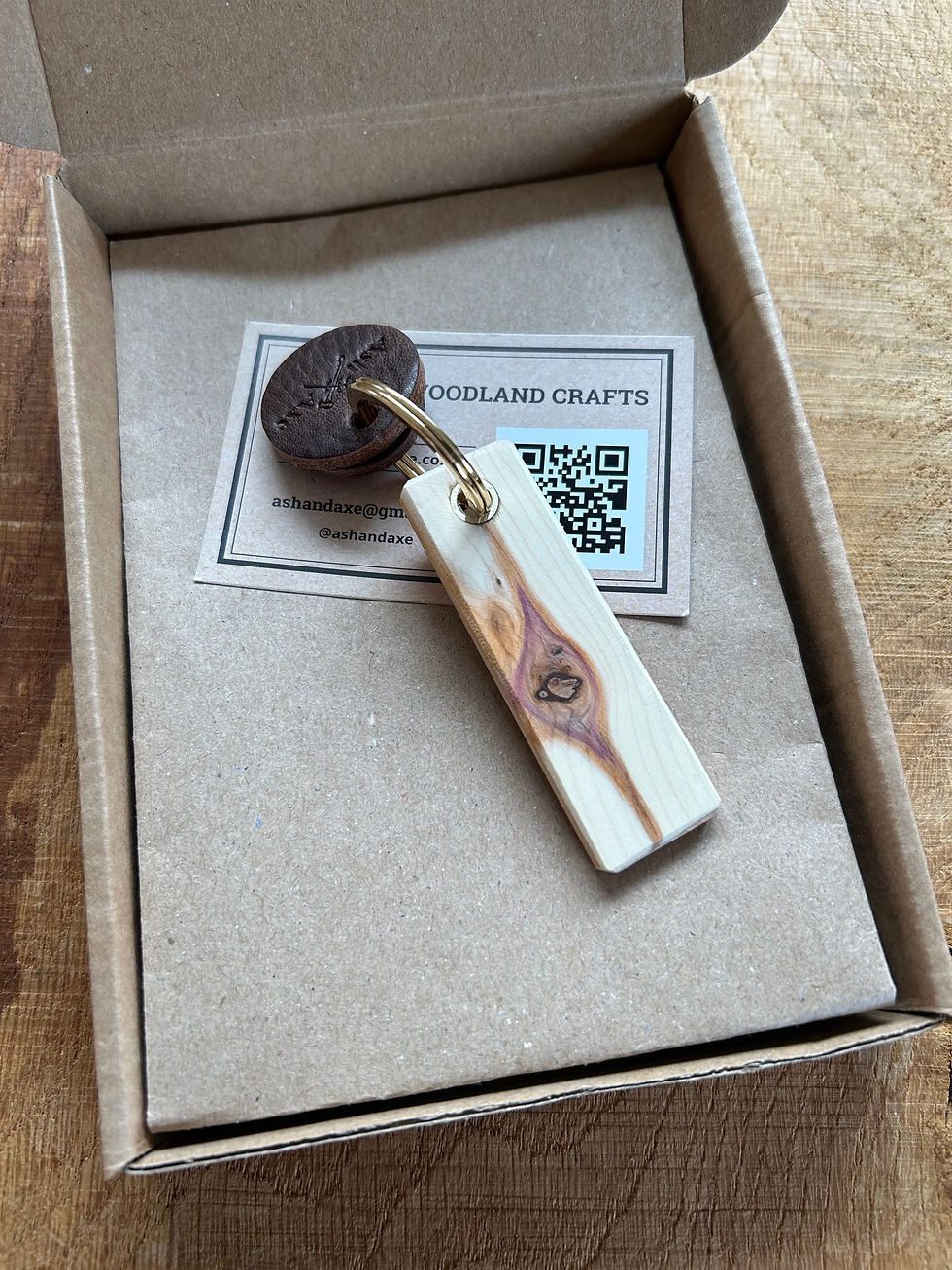 Thumbnail: Figured yew keyring