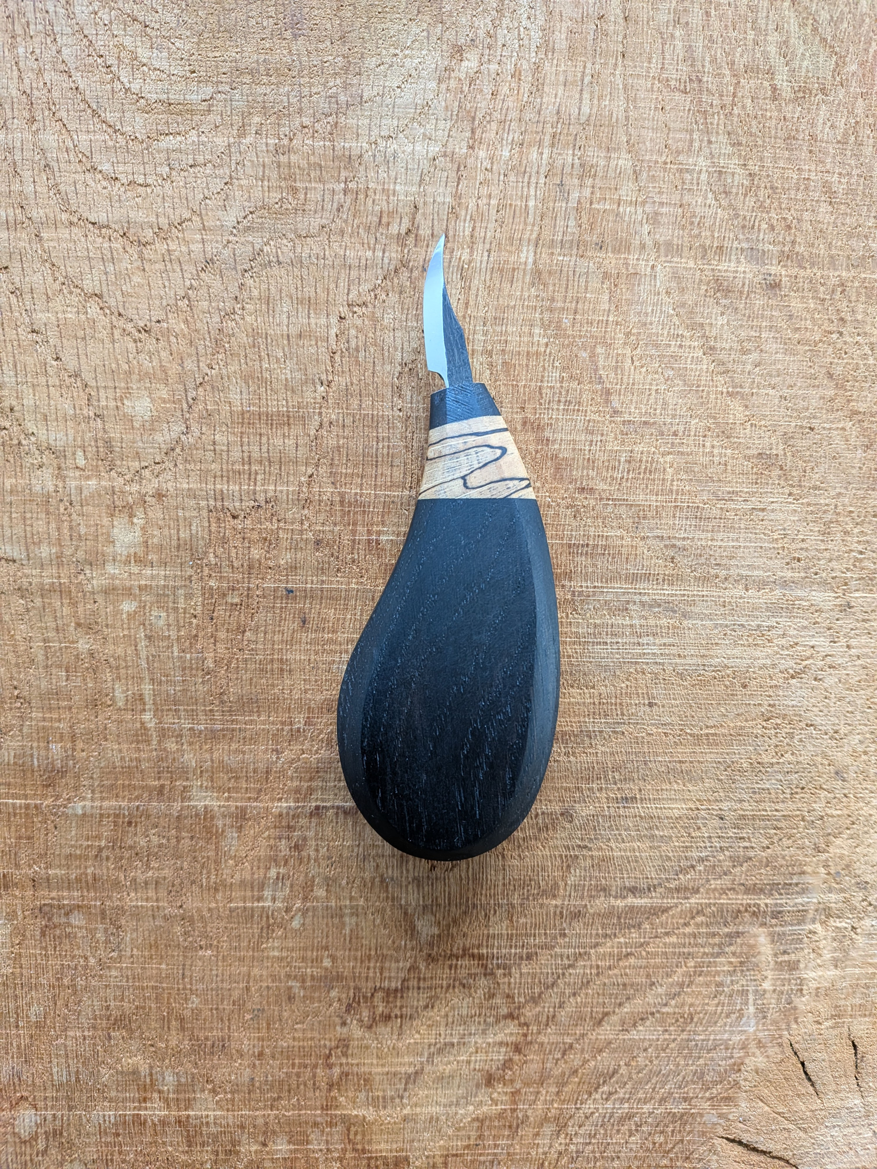 Bog oak 25mm Westermann clip point