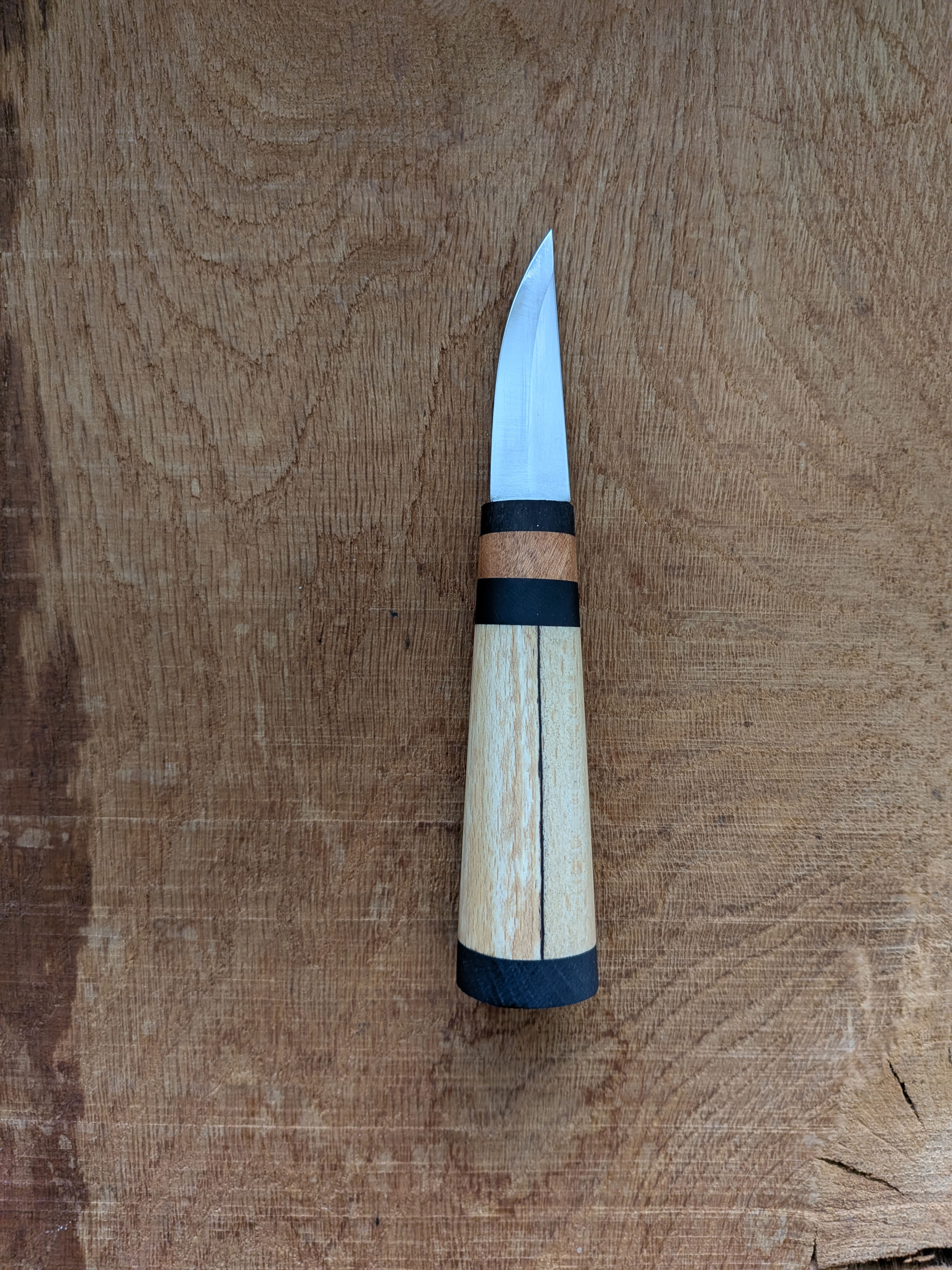 Spalted beech carver