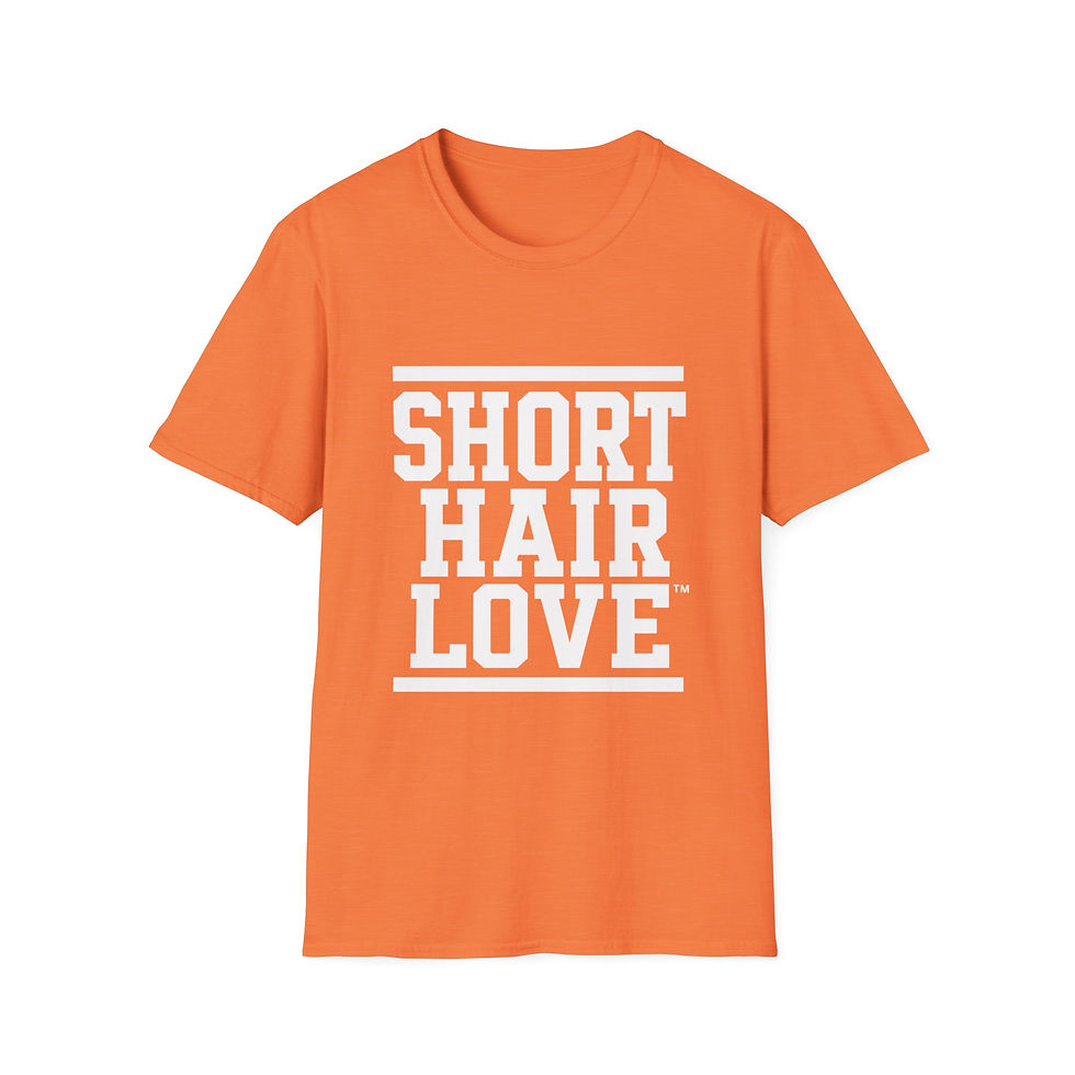 Thumbnail: Short Hair Love T-Shirt — Summer Graphic Tee for Short-Haired Women
