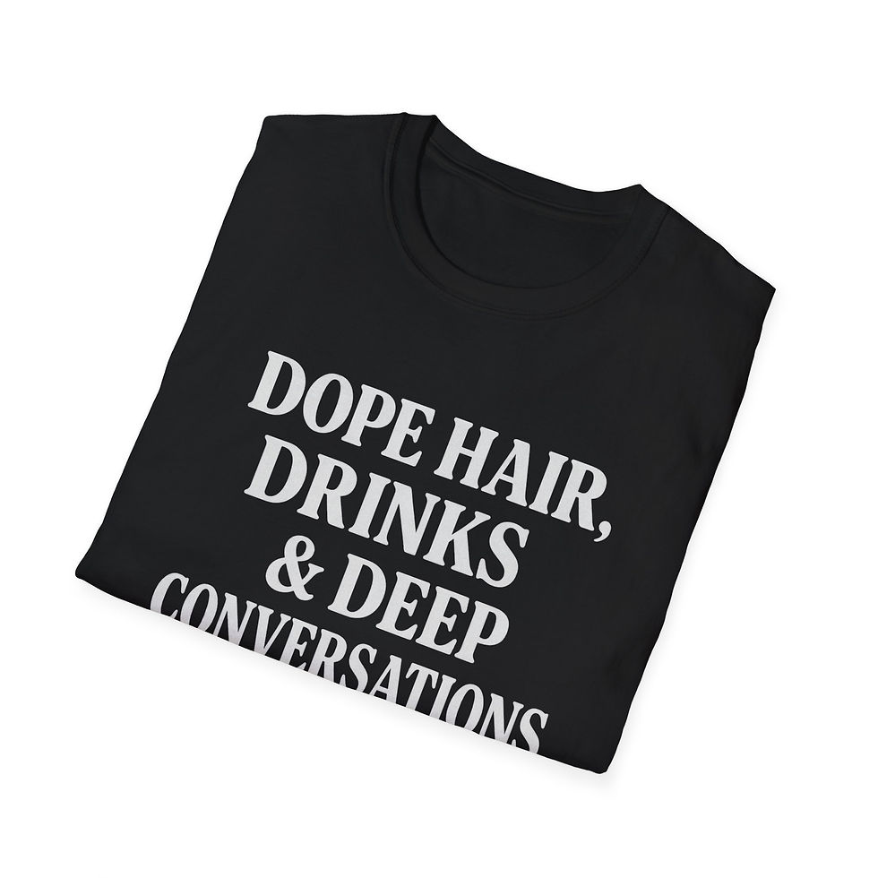 Thumbnail: Dope Hair, Hoops & Confidence Unisex T-Shirt, gift for friend, 