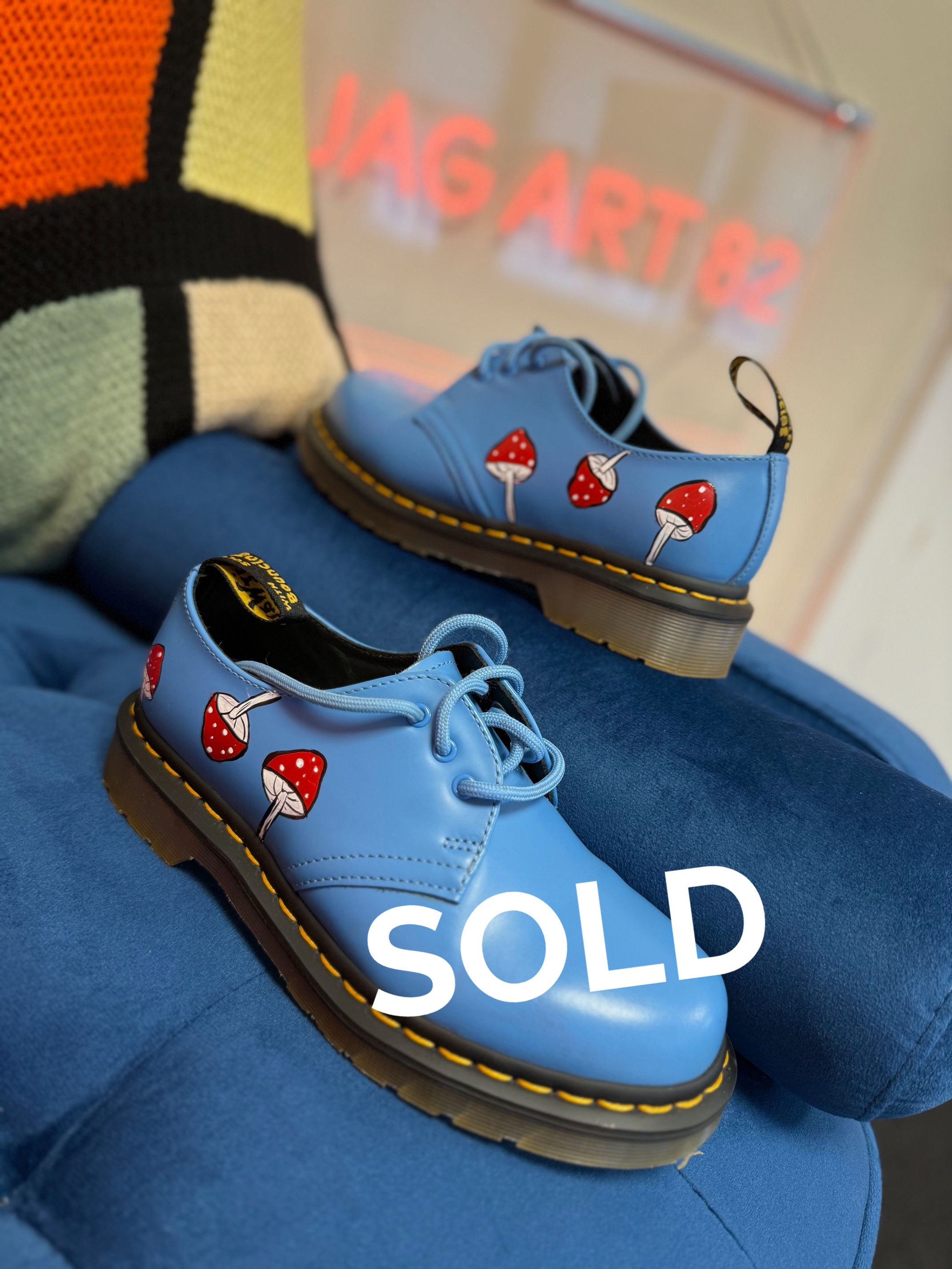 Custom Blue Dr. Martens