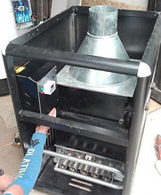 Venta calentadores industriales, mantenimiento y reparacion calentadores de paso, acumuladores e industriales, Calentador con cäpsula inerna en Acero inoxidable - cápsula acero galvanizado, sistema a gas unicontrol - pila ypiloto