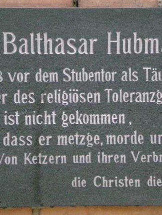 10. März 1528 Hinrichtung von Balthasar Hubmaier