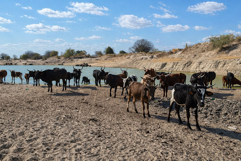 Rinder in Angola werden hauptsächlich für die Fleischproduktion gehalten