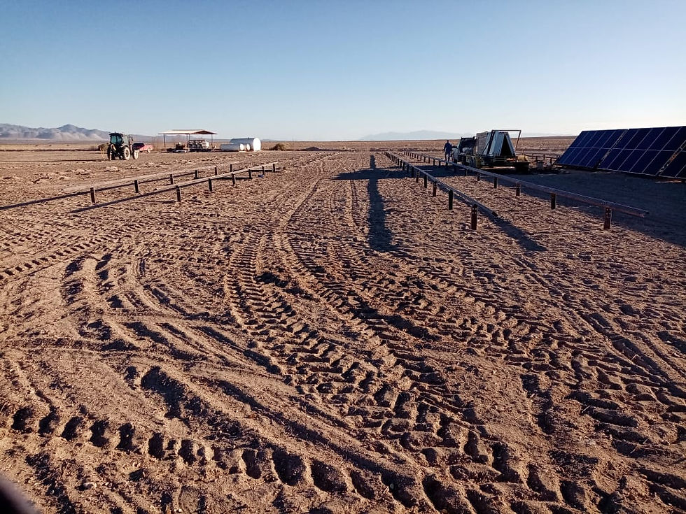 Grundgerüst für die Installierung der Solarmodule