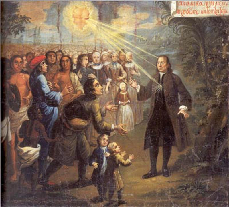 Zinzendorf als Lehrer der Völker Gemälde von Johann Valentin Haidt, 1747