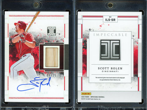 2025 Panini Impeccable - Impeccable Lumber Signatures Holo Silver #3, SN25 (9) - Scott Rolen