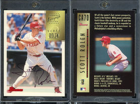 1997 Bowman - Certified Black Ink Autographs #CA70 - Scott Rolen